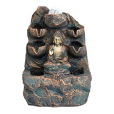 Fuente De Agua Zen Buda Grande Cascada Con Luz Led Feng Shui