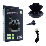 Audifono True Wireless Bluetooth Gamer Con Luz Y Cargador
