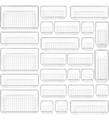 Juego De Organizadores De Cajones De Plástico Transparente V