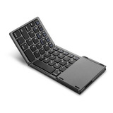 Teclado Bluetooth Sem Fio Dobrável Com Touchpad E Tecla C