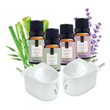 Kit Presente 2 Aromatizador Porcelana +4 Essencias Via Aroma