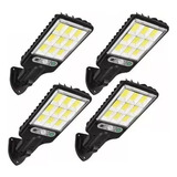 Lampara Reflectora Solar 200w Led Con Sensor Automático 4uds