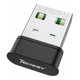 Adaptador Bluetooth Usb Para Receptor De Pc, Techkey Mini