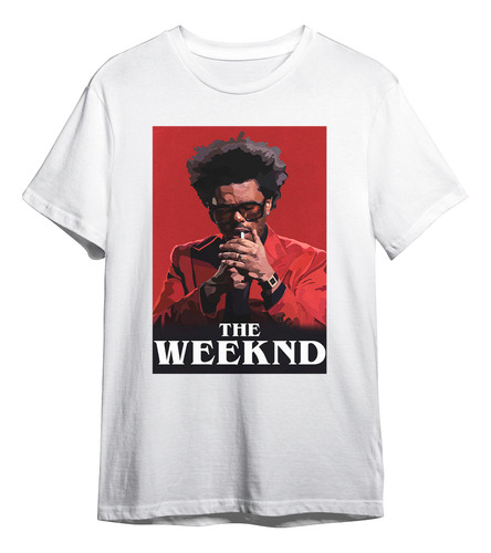 Camiseta Basica The Weeknd Cantor Pop Graphic Unissex