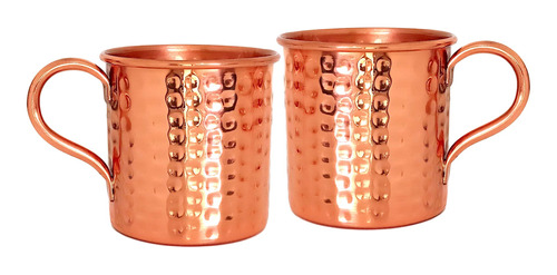 Caneca De Cobre Puro Moscow Mule 350ml Sem Verniz | Kit 2 Un