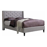 Cama Con Plataforma Home Life, Queen 2019, Gris 