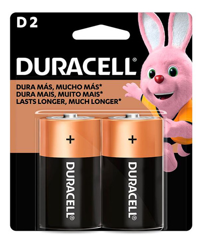 Pilha Duracell Alcalina D Grande C/ 2 Unidades