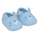 Pantufa Infantil Urso Azul Bebês 09 A 12 Meses 17019 - Buba