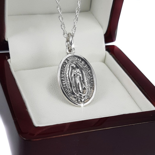 Colgante Virgen De Guadalupe En Plata Fina Nacional 