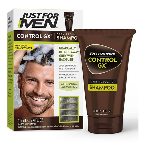  Control Gx  Shampoo Redutor De Cinza Just For Men 118 Ml