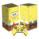 Skin Bob Esponja Para Xbox Series X Set Stickers