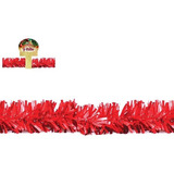 Festão 2 Metros Enfeite Natal Festao Vermelho Dourado Verde Cor Vermelho Texturizado