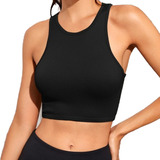 Blusa Crop Top Mujer Sexy Sin Mangas Deportivo Yoga Ajustado