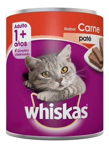 12 Latas Grandes Whiskas Paté Res Para Gato 