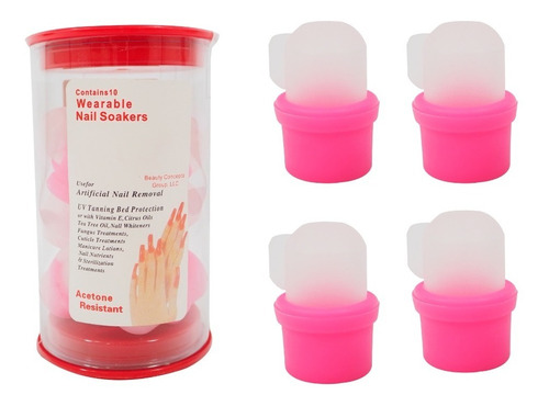 Capsulas Removedoras De Uñas Esculpidas Gel Acrílico X10u