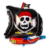 Globo Metalico Barco Pirata Halloween Dia De Muertos Adorno 