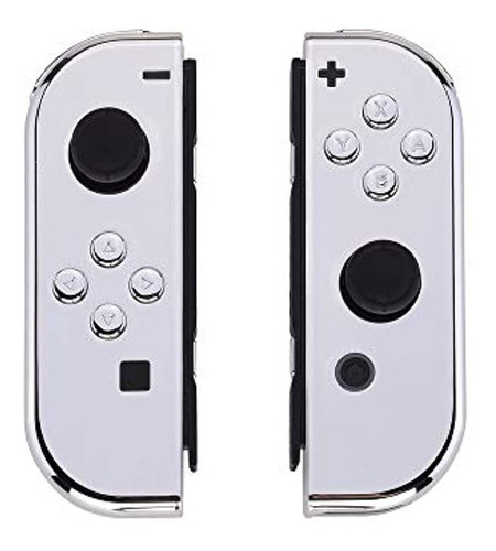 Carcasa De Controlador De Mano Joycon De Astilla Cromada Ext