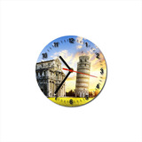 Reloj De Pared Ciudades Del Mundo Torre De Pisa Italia Cated