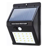 Lámpara Luz Led Exteriores Sensor Movimiento Panel Solar 