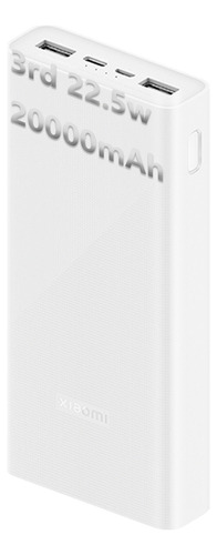Xiaomi Power Bank 3 20000 Mah 22,5 W Cargarapid Bidirecciona