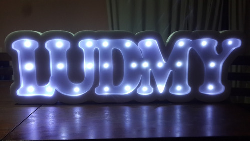 Letras Nombres Carteles Luminosos Luz Led Polifan Candy Bar