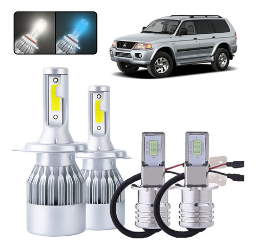 Kit De Focos Led H4 H3 Para Mitsubishi Montero 2000