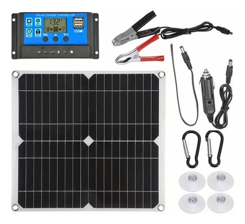 Kits De Panel Solar Carga Monocristalino 100a + Controlador