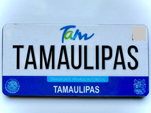 Tamaulipas Imán Refrigerador Nevera Placa Vehículo Souvenirs