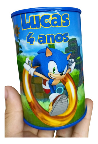 20 Cofrinhos Personalizado Sonic