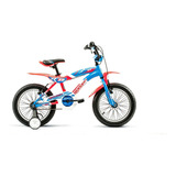 Bicicleta Bmx Freestyle Infantil Raleigh Mxr R16 1v Frenos V-brakes Color Blanco/rojo/azul Con Ruedas De Entrenamiento  