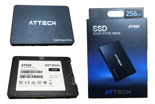 Disco Sólido Ssd Interno Attech At422 256gb Negro