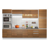 Cocina Integral Roma 3.30m Blanco/marron 01