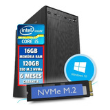 Pc Computador Cpu Intel Core I5 Memoria 16gb Ssd M.2 120gb