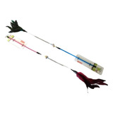 Juguete Varita Con Plumas, Cascabeles Para Gatos Interactivo