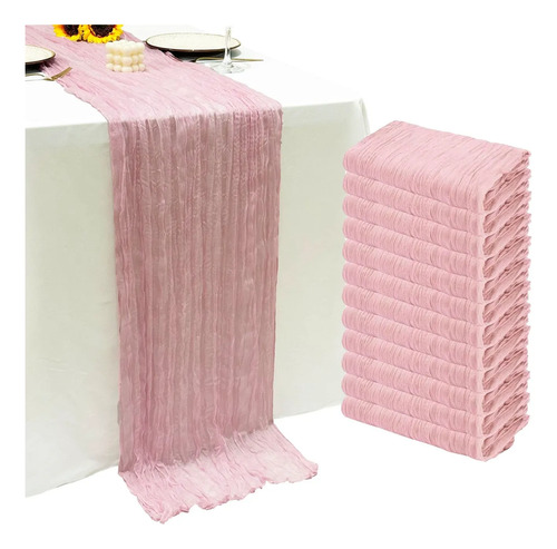 6pz Camino De Mesa Boho Gasa Estilo Rústico Decoración Boda | MercadoLibre