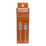 5 Cabo Dados Carga Turbo 3.0 Hrebos Type C 2m Hs-127 Atacado