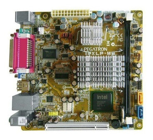 Placa Mãe Pegatron Com Processador Atom 1.6ghz P/ Mem Ddr2