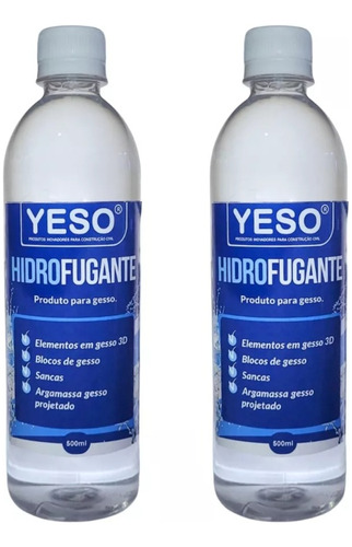 Hidrofugante Para Gesso Kit 02 Unidades Misturar Na Massa 