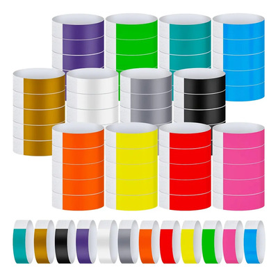 Pulseras de Papel Banna 1200pzas Adhesivas Neón Impermeables Eventos | MercadoLibre