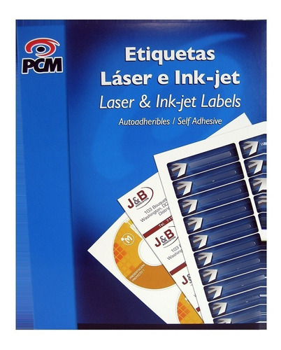 Etiquetas Pcm Laseer & Ink Jet Para Cd 100h De 200et