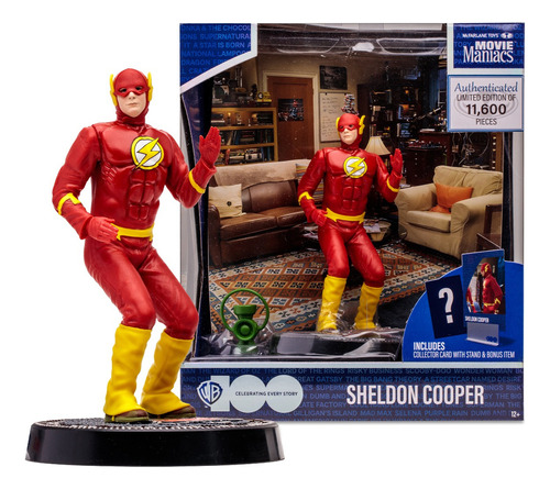 Mcfarlane Estatua 6'' Sheldon  Flash  (the Big Bang Theory)