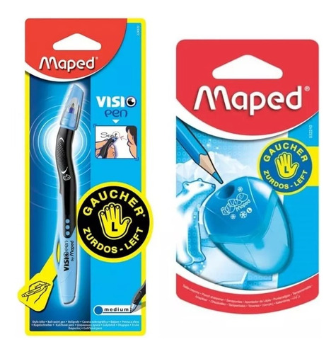 Set Para Zurdos Maped Sacapuntas Y Lapicera