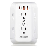 Enchufe Inteligente Marca Unidapt 6 Tomas/3 Usb/blanco