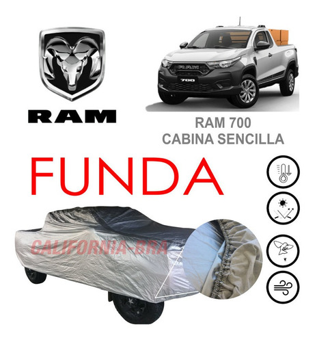 Funda Cubierta Lona Cubre Ram 700 Cab Sencilla 2023