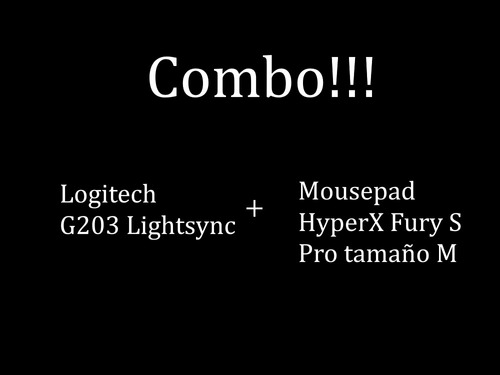 Combo! Mouse G203 Lightsync + Hyperx Fury S Pro Control M