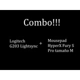 Combo! Mouse G203 Lightsync + Hyperx Fury S Pro Control M