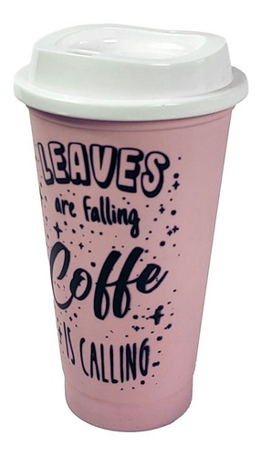 Vaso Plástico Mug Con Tapa Tipo Café Starbucks