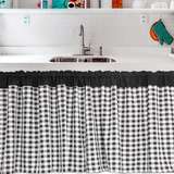 Cortina Pia Balcão Cozinha 3,00mx 80cm Alt. Lindas Estampas Cor Xadrez