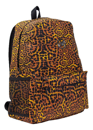 Mochila Feminina Estampa Animal Print Onça Reforçada Forrada