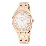 Reloj Para Mujer Guess Blue + 35 Mm Oro Rosa